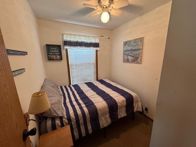 39872 Moose Ln, Wahkon, MN 56386 - bedroom with carpet and a ceiling fan