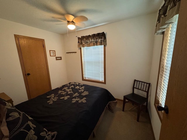 39872 Moose Ln, Wahkon, MN 56386 - bedroom featuring carpet and ceiling fan