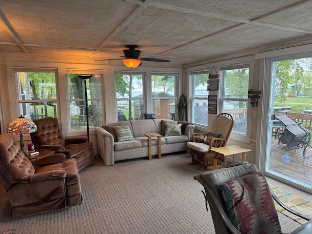 39872 Moose Ln, Wahkon, MN 56386 - sunroom / solarium featuring carpet flooring