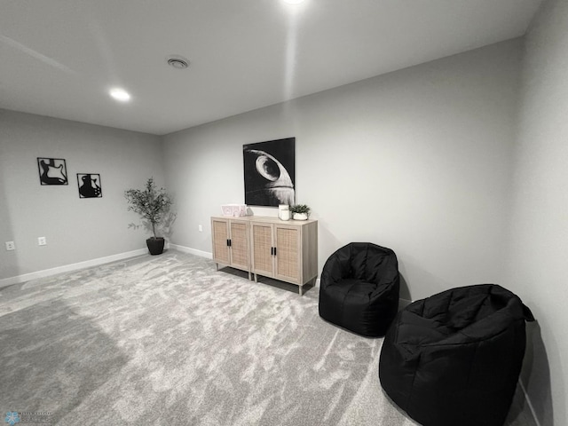 3340 2nd St E, West Fargo, ND 58078 - living area with carpet flooring, baseboards, and recessed lighting
