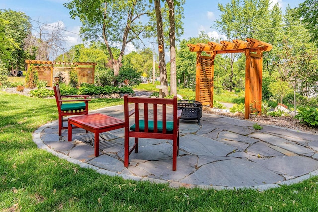 2195 Bayview Pl, Orono, MN 55391 - view of patio with a pergola