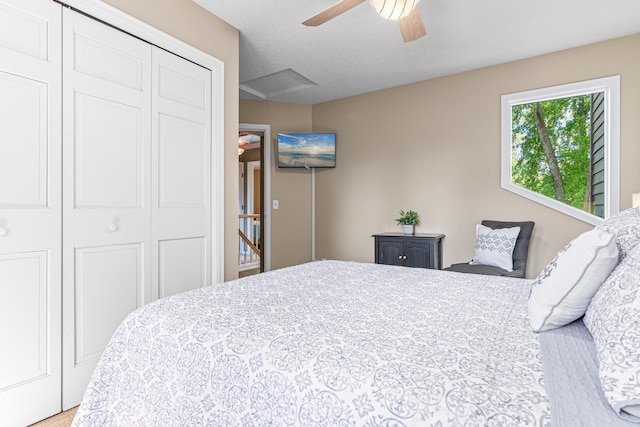 2195 Bayview Pl, Orono, MN 55391 - bedroom with a closet and ceiling fan