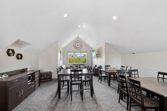 2658 133rd St W, Rosemount, MN 55068 - dining area featuring lofted ceiling and carpet flooring