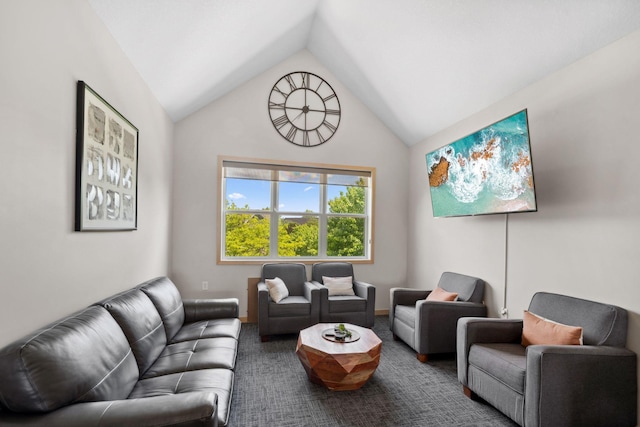 2658 133rd St W, Rosemount, MN 55068 - carpeted living room featuring lofted ceiling