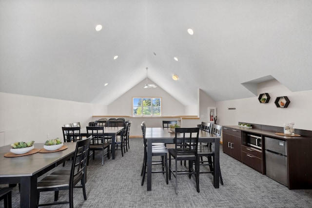 2658 133rd St W, Rosemount, MN 55068 - dining room featuring light carpet and lofted ceiling