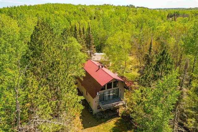 3240 Breezy Point Rd, Tower, MN 55790 - aerial view of property and surrounding area featuring a forest