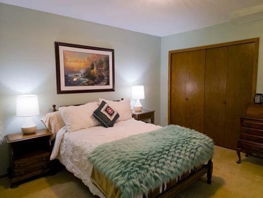 9826 Brighton Ln, Eden Prairie, MN 55347 - bedroom featuring a closet and light carpet