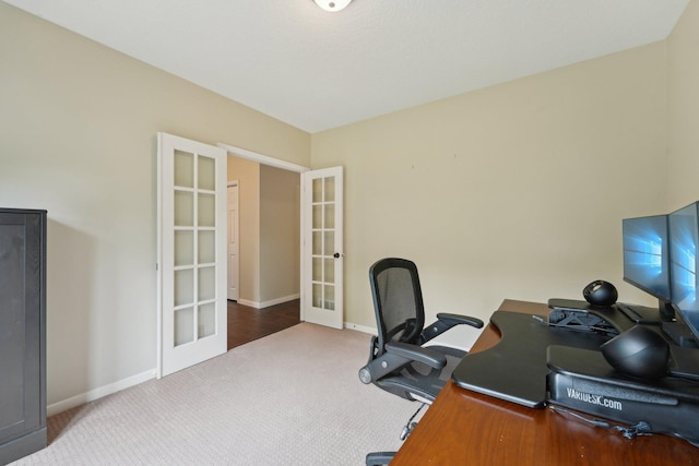 669 Lake Pine Dr, Shoreview, MN 55126 - carpeted office featuring french doors and baseboards