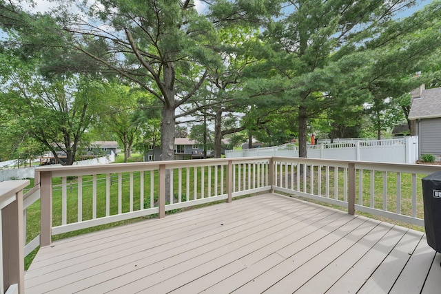 669 Lake Pine Dr, Shoreview, MN 55126 - view of wooden deck