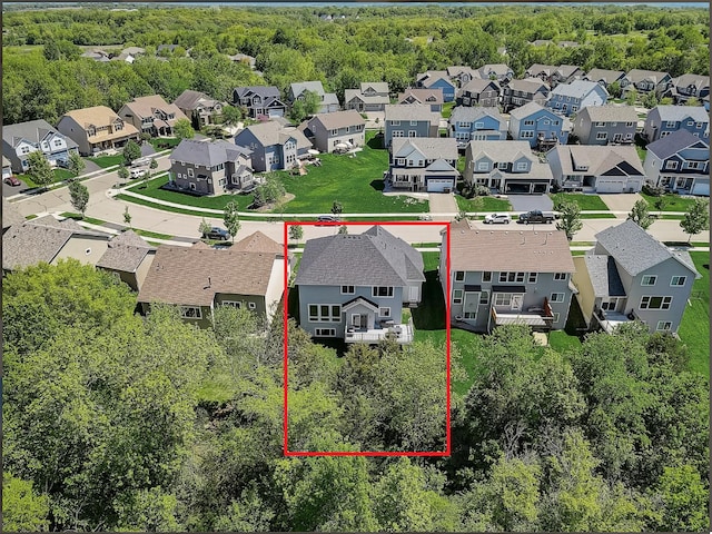 1206 Rosemary Ln, Chaska, MN 55318 - aerial view of residential area featuring property boundaries highlighted