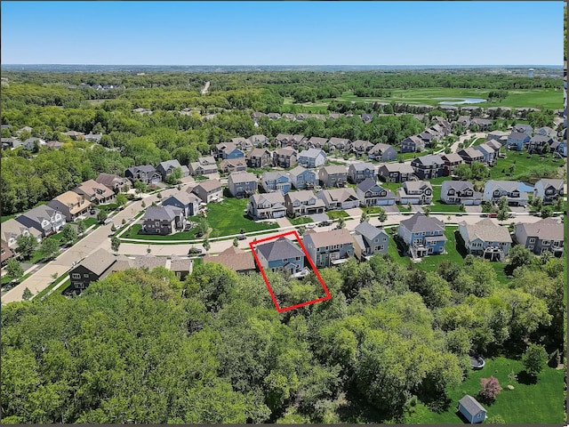 1206 Rosemary Ln, Chaska, MN 55318 - aerial view of residential area with property parcel outlined