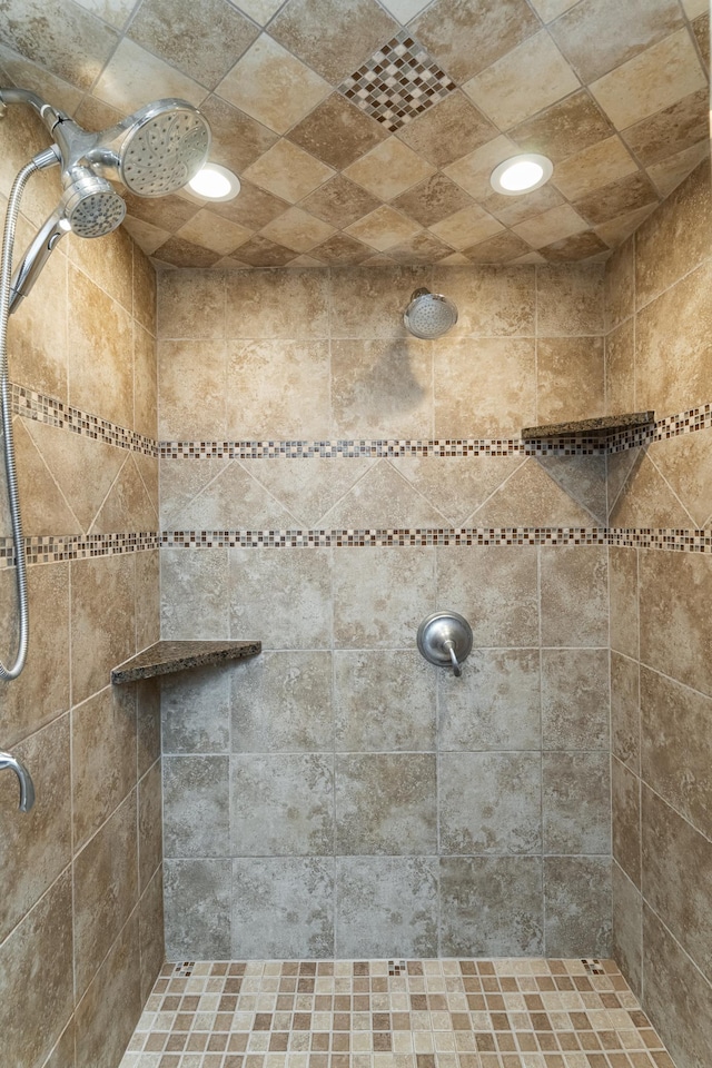 1000 17th St SW, Austin, MN 55912 - full bathroom with tiled shower and recessed lighting