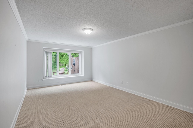 2600 Parkview Ct, White Bear Twp, MN 55110 - spare room with crown molding, carpet flooring, baseboards, and a textured ceiling