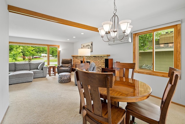 6504 Warren Ave S, Edina, MN 55439 - dining space with plenty of natural light, recessed lighting, carpet flooring, and a chandelier