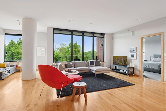 215 10th Ave S Unit 312, Minneapolis, MN 55415 - living room with wood finished floors