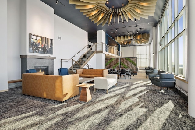 215 10th Ave S Unit 312, Minneapolis, MN 55415 - common area featuring a high ceiling and stairway