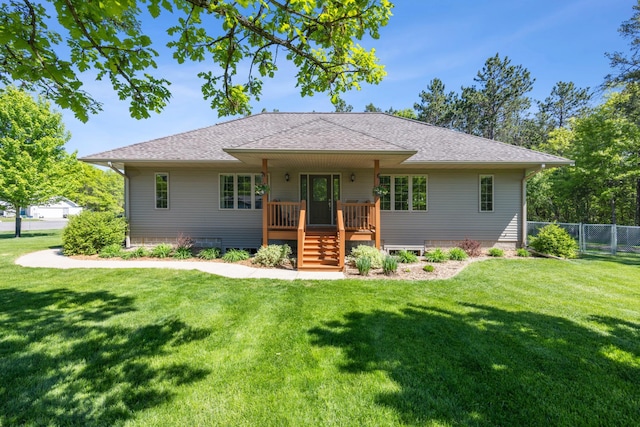 14450 Blackberry Ct, Baxter, MN 56425 - view of front of house featuring a deck and roof with shingles