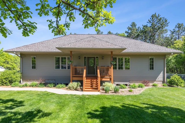 14450 Blackberry Ct, Baxter, MN 56425 - view of front of home with roof with shingles and a deck