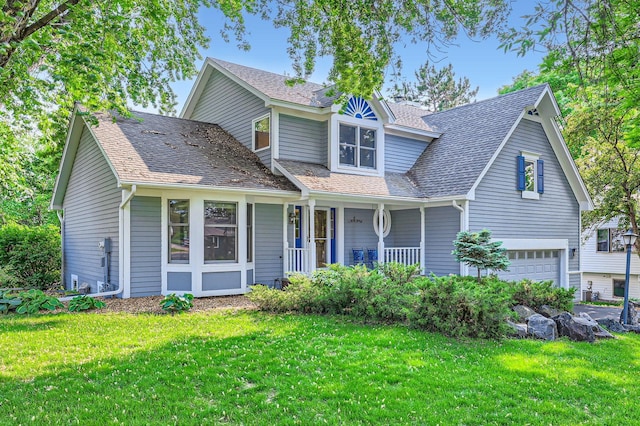 1321 Dallager Ct, Stillwater, MN 55082 - traditional home featuring a porch, a front yard, an attached garage, and a shingled roof