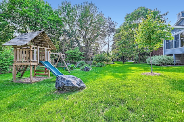 1321 Dallager Ct, Stillwater, MN 55082 - view of grassy yard with a playground