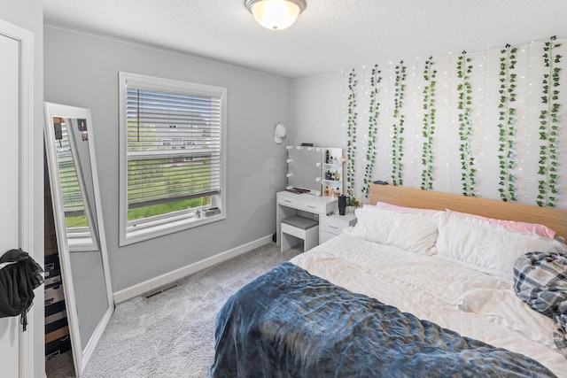 7121 208th St N, Forest Lake, MN 55025 - carpeted bedroom featuring baseboards and a textured ceiling