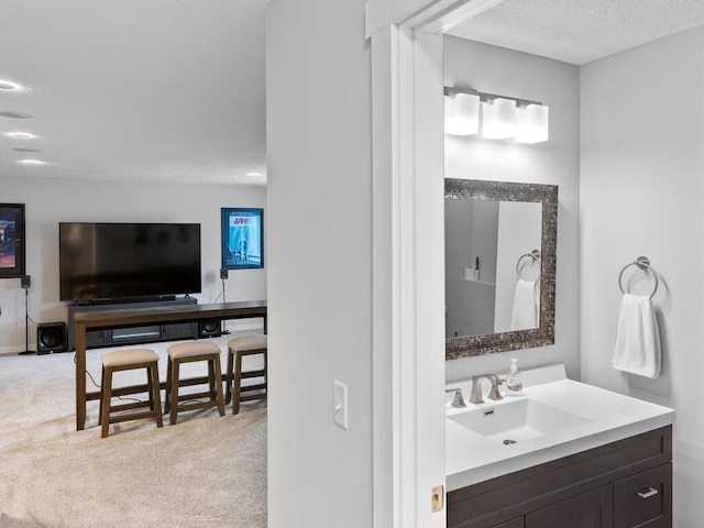 7121 208th St N, Forest Lake, MN 55025 - bathroom with vanity and a textured ceiling