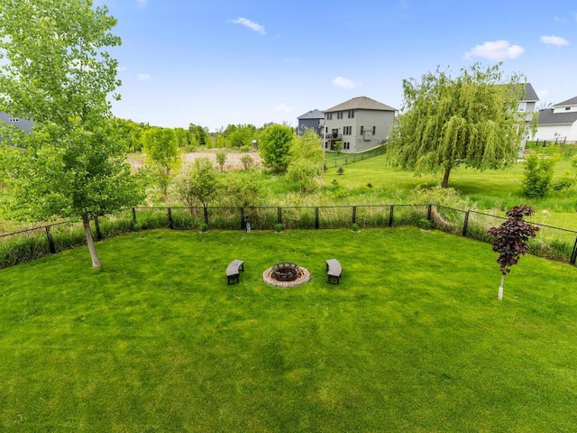 7121 208th St N, Forest Lake, MN 55025 - view of yard with an outdoor fire pit