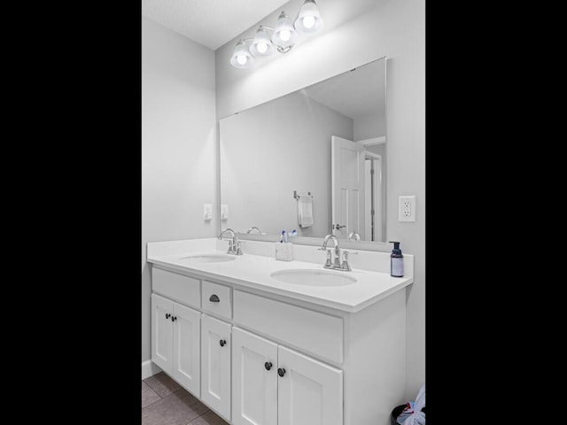 7121 208th St N, Forest Lake, MN 55025 - full bathroom with double vanity and tile patterned flooring