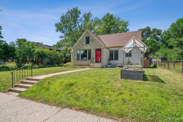 5640 13th Ave S, Minneapolis, MN 55417 - view of front of property featuring stone siding and a chimney