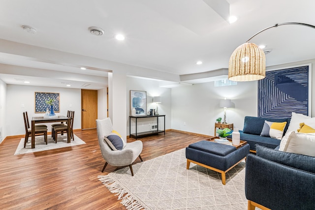 5640 13th Ave S, Minneapolis, MN 55417 - living room with light wood-style floors and recessed lighting