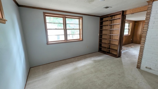 4825 Drew Ave S, Minneapolis, MN 55410 - carpeted spare room with ornamental molding and built in features