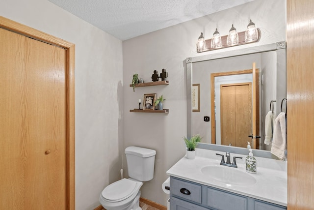1297 124th Ave NE, Blaine, MN 55434 - half bath with vanity and a textured ceiling