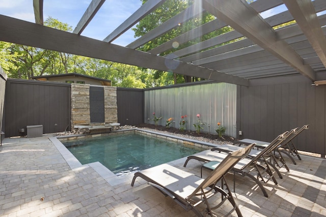 18101 Woolman Dr, Minnetonka, MN 55345 - view of swimming pool featuring a fenced backyard, a patio area, and a pergola