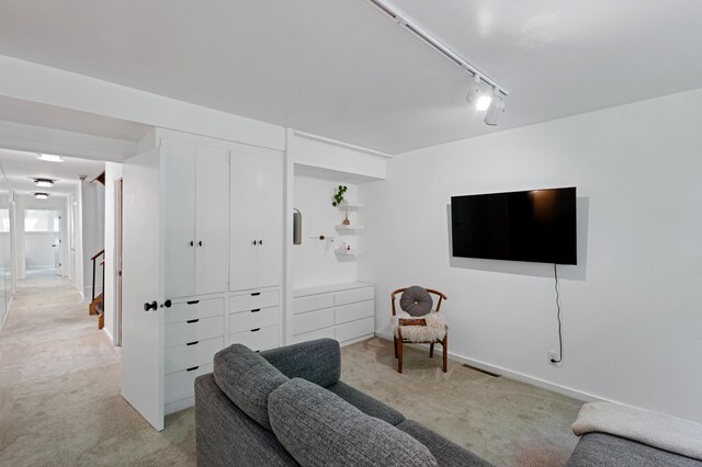 18101 Woolman Dr, Minnetonka, MN 55345 - living room featuring light carpet and baseboards