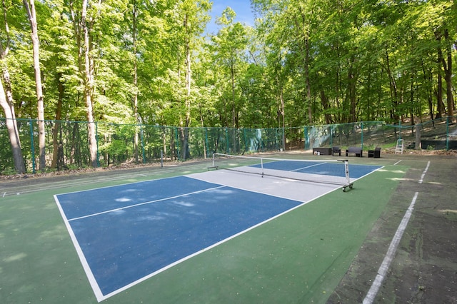 18101 Woolman Dr, Minnetonka, MN 55345 - view of tennis court featuring community basketball court