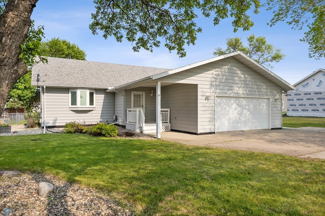 805 7th St NE, Dilworth, MN 56529 - ranch-style house with a front lawn and a shingled roof
