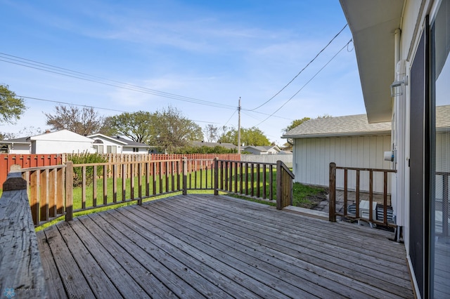 3017 8th St N, Fargo, ND 58102 - wooden terrace with a fenced backyard