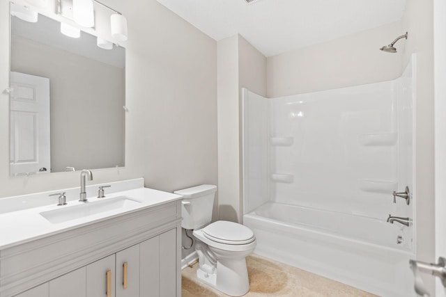 719 9th St E, Glencoe, MN 55336 - bathroom featuring toilet, vanity, and shower / bath combination
