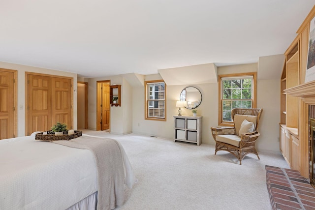 4378 Browndale Ave, Edina, MN 55424 - bedroom with light carpet and a fireplace