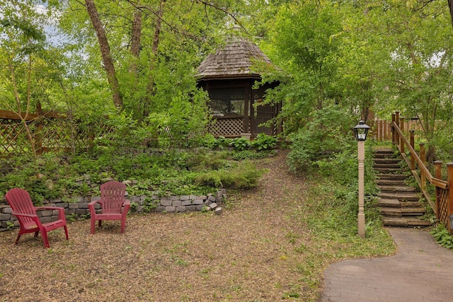 4378 Browndale Ave, Edina, MN 55424 - view of yard with a gazebo and stairs