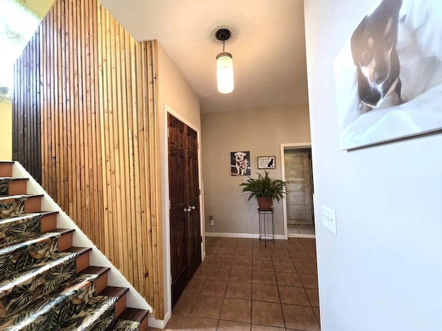 19334 105th Ave, Hayland Twp, MN 56353 - corridor featuring tile patterned floors and stairway