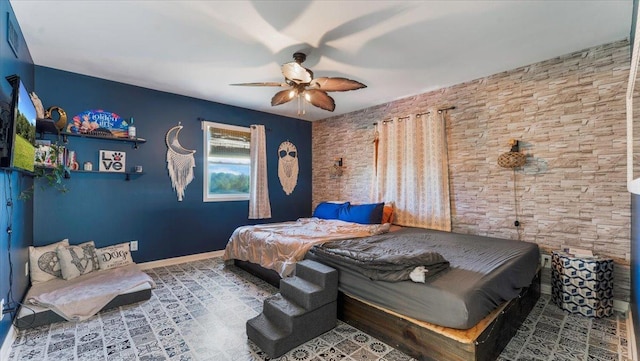 19334 105th Ave, Hayland Twp, MN 56353 - bedroom with a ceiling fan and baseboards