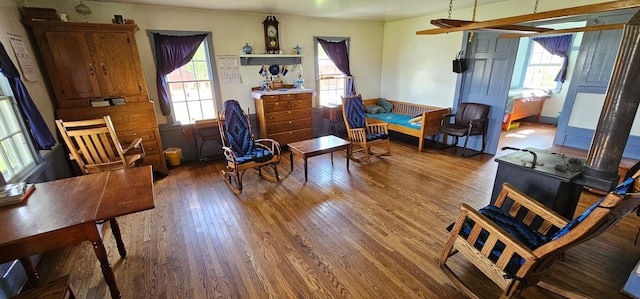 33580 156th St, Harmony Twp, MN 55939 - living area with wood finished floors and healthy amount of natural light