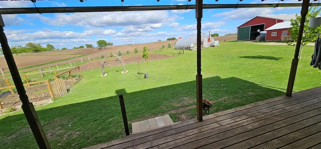 33580 156th St, Harmony Twp, MN 55939 - view of yard with a rural view and a deck
