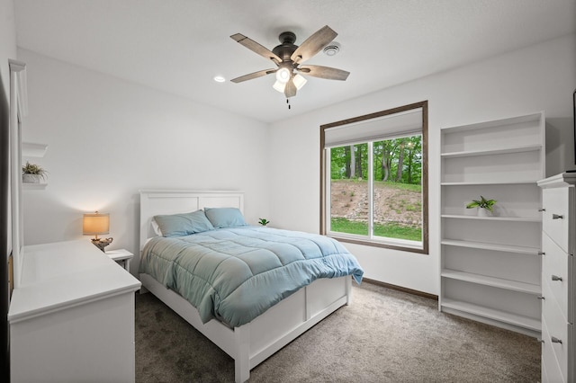 7410 313th Ave NE, North Branch Twp, MN 55056 - bedroom with carpet, baseboards, and a ceiling fan