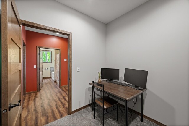 7410 313th Ave NE, North Branch Twp, MN 55056 - office with baseboards and wood finished floors