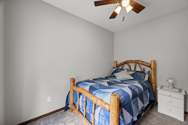 7410 313th Ave NE, North Branch Twp, MN 55056 - bedroom featuring carpet floors, baseboards, and ceiling fan