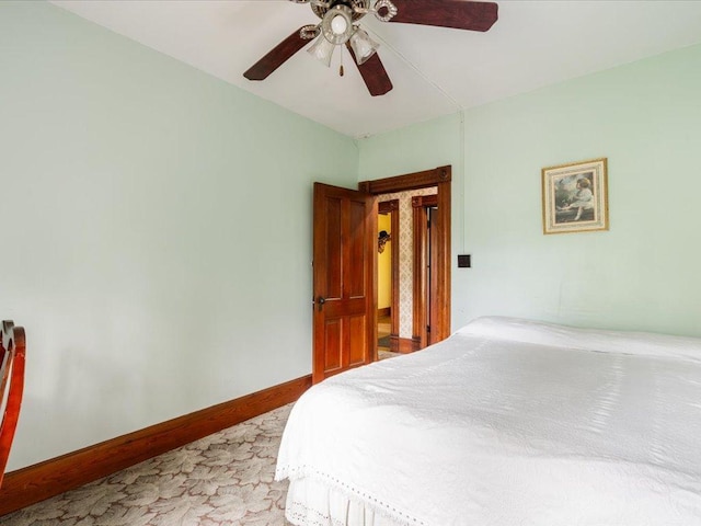 114 Washburn Ave W, Backus, MN 56435 - bedroom with a ceiling fan and baseboards