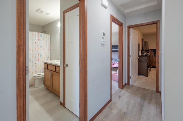 1004 7th Ave NW, Kasson, MN 55944 - hall with light wood finished floors and baseboards