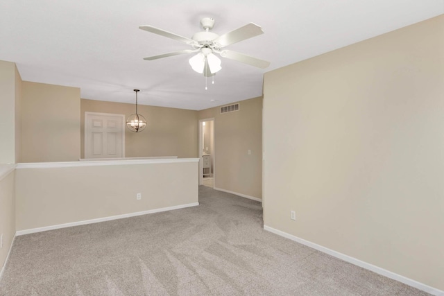 20338 Kensfield Trl Unit 1606, Lakeville, MN 55044 - carpeted empty room featuring baseboards, ceiling fan, and a chandelier